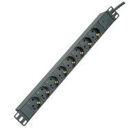 ROLINE 19.07.1623 Innenraum 8AC outlet(s) 2m Schwarz Verlängerungskabel