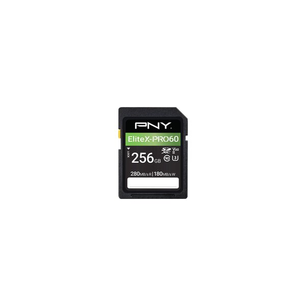 PNY EliteX-PRO60 - 256 GB - SDXC - Klasse 10 - UHS-II - 280 MB/s - 180 MB/s