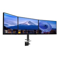 Iiyama Einfacher und funktioneller Dreifach-Desktop-Arm - Klemme - 30 kg - 25,4 cm (10") - 68,6 cm (27") - 100 x 100 mm - Schwarz