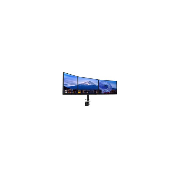 Iiyama Einfacher und funktioneller Dreifach-Desktop-Arm - Klemme - 30 kg - 25,4 cm (10") - 68,6 cm (27") - 100 x 100 mm - Schwarz