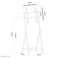 Neomounts PLASMA-M1000 TV-Bodenständer 32-55" - 35 kg - 81,3 cm (32") - 139,7 cm (55") - 200 x 200 mm - 400 x 400 mm