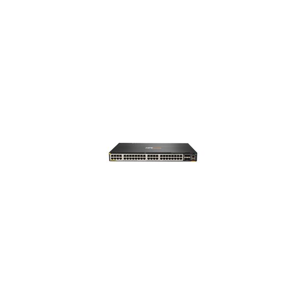 HPE Networking CX 6300M 48-port Smart Rate 1/2.5/5GbE Class 6 PoE and 4-port SFP56 Switch - Managed - L3 - Power over Ethernet (PoE) - Rack-Einbau - 1U