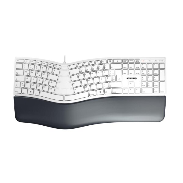 Cherry KC 4500 ERGO - Kabelgebunden - USB - QWERTZ - Weiß