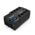 CyberPower Systems CyberPower BR700ELCD Line-Interactive USV 700VA/420W LCD - AVR - USB (HID) - RJ45 Lan Protection - Ausgang (4+4) Schuko - USB Ladegerät - Line-Interaktiv - 0,7 kVA - 420 W - Sine - 165 V - 290 V