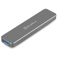 SilverStone MS09, SSD-Gehäuse, M.2, SATA, USB Anschluss, Anthrazit