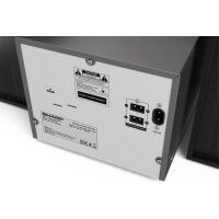 Sharp XL-B512(BK), Heim-Audio-Mikrosystem, Schwarz, 1 Disks, Vorderseite, 45 W, Bananenstecker