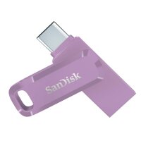 SanDisk Ultra Dual Drive Go USB 128GB, 128 GB, USB Type-A / USB Type-C, 3.2 Gen 1 (3.1 Gen 1), 400 MB/s, Drehring, Lavendel