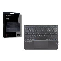 Conceptronic TOBIN01BES 10-Zoll-Bluetooth-Tastatur mit Touchpad, QWERTY Spanisch, Tenkeyless (80 - 87 %), Kabellos, Bluetooth, QWERTY, Schwarz