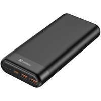 SANDBERG 420-62, 20000 mAh, Lithium-Ion (Li-Ion), Quick Charge 3.0, 65 W, Schwarz