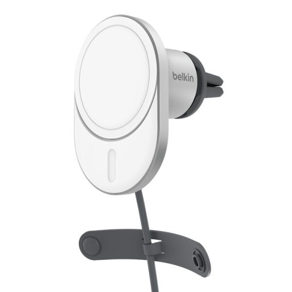 Belkin BoostCharge Pro, Auto, USB, Kabelloses Aufladen, 1,5 m, Silber, Weiß
