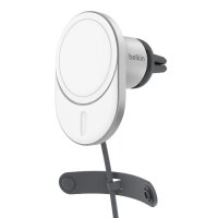 Belkin BoostCharge Pro, Auto, USB, Kabelloses Aufladen, 1,5 m, Silber, Weiß
