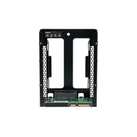 QNAP QDA-A2AR - HDD / SSD-Gehäuse - 2.5" - Serial ATA III - 6 Gbit/s - Schwarz