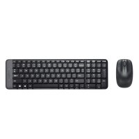 Logitech Wireless Combo MK220, Kabellos, RF Wireless, Mechanischer Switch, QWERTY, Schwarz, Maus enthalten
