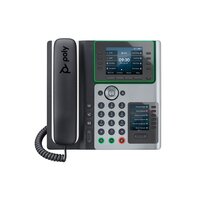 Poly Edge E450 IP Telefon und PoE-fähig - IP-Telefon - Schwarz - Kabelgebundenes Mobilteil - 8 Zeilen - IPS - 8,89 cm (3.5")