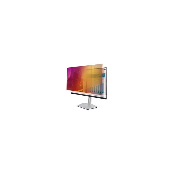 StarTech.com 24 Zoll 16:9 Monitor Blickschutz Gold - Zweiseitiger Blickschutzfilter mit Erhöhter Privatsphäre - Glänzende Bildschirm Blickschutzfolie - Abnehmbarer Blaulichtfilter mit +/- 30° Sicht Winkel - 61 cm (24") - 16:9 - Monitor - Rahmenloser B