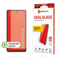 E.V.I. Displex Panzerglas (10H, 2D) für Google Pixel 8a, Eco-Montagerahmen, kratzer-resistent, Google, Pixel 8a, Trockene Anwendung, Staubresistent, Schlagfest, Kratzresistent, Schockresistent, Transparent, 1 Stück(e)