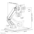 Neomounts FPMA-D885BLACK Monitor-Ständer 15-32" - Gasfeder - Freistehend - 10 kg - 38,1 cm (15") - 81,3 cm (32") - 100 x 100 mm - Schwarz