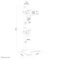 Neomounts FPMA-D550DDVBLACK Monitor-Ständer 10-32" - vertikale Montage - Freistehend - 6 kg - 25,4 cm (10") - 81,3 cm (32") - 100 x 100 mm - Schwarz