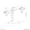 Neomounts FPMA-D865DBLACK Monitor-Ständer 10-27" - Gasfeder - Freistehend - 25,4 cm (10") - 68,6 cm (27") - 100 x 100 mm - Höhenverstellung - Schwarz