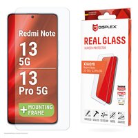 E.V.I. Displex Panzerglas (10H, 2D) für Xiaomi Redmi Note 13 5G/13 Pro 5G, Eco-Montagerahmen, kratzer-resistent, Xiaomi, Xiaomi Redmi Note 13 5G/13 Pro 5G, Trockene Anwendung, Schmutzabweisend, Kratzresistent, Schockresistent, Stoßfest, Transparent, 1 Stü