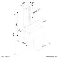 Neomounts CPU-D200BLACK CPU-Halter - max 30 kg - universal - Tischmontierte CPU-Halterung - 30 kg - Schwarz - Stahl - Taiwan - 230 mm
