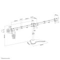 Neomounts FPMA-D550DD3BLACK Monitor-Ständer 13-27" - Freistehend - 33 cm (13") - 68,6 cm (27") - 100 x 100 mm - Höhenverstellung - Schwarz