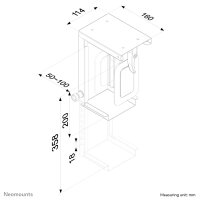 Neomounts CPU-D075BLACK CPU-Halter - max 10 kg - universal - Tischmontierte CPU-Halterung - 10 kg - Schwarz - Stahl - Taiwan - 100 mm