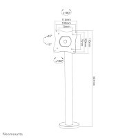 Neomounts Monitor-Tischhalterung, Schrauben, 15 kg, 25,4...