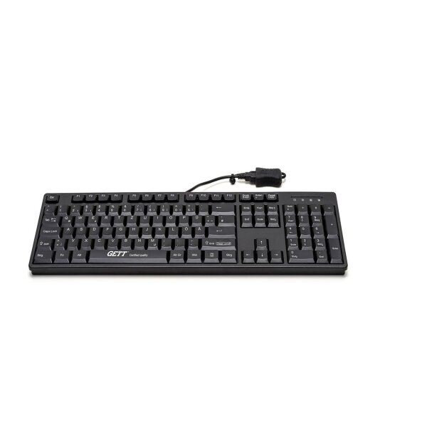 GETT CleanType Easy Basic - Volle Größe (100%) - Kabelgebunden - USB - Schwarz