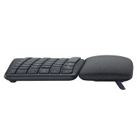 Logitech ERGO K860 - Volle Größe (100%) - Kabellos - RF Wireless + Bluetooth - Halbmechanischer Schlüsselschalter - QWERTY - Graphit