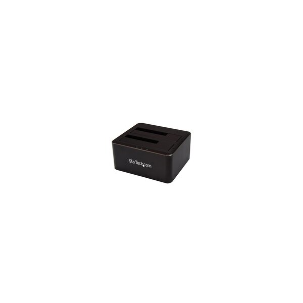 StarTech.com Zweifach SATA Festplatten Dockingstation für 2x 2,5/3,5" SATA SSDs/HDDs - USB 3.0 - HDD - SSD - SATA - Serial ATA II - Serial ATA III - 2.5,3.5" - 10 TB - USB 3.2 Gen 1 (3.1 Gen 1) Type-B - Schwarz