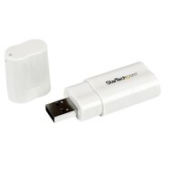 StarTech.com USB Audio Adapter - Externe USB Soundkarte - Weiß, USB