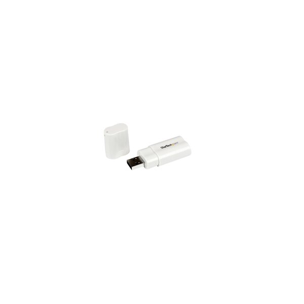 StarTech.com USB Audio Adapter - Externe USB Soundkarte - Weiß - USB