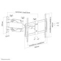 Neomounts NM-W460BLACK TV-Wandhalterung 32-60" - volle Bewegung - 200 x 200 mm - 600 x 400 mm - 0 - 25° - 0 - 180° - 6° - Schwarz