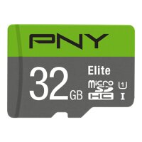 PNY Elite, 32 GB, MicroSDHC, Klasse 10, Class 1 (U1),...