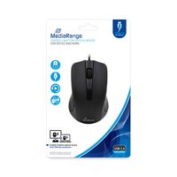 MEDIARANGE MROS210, rechts, Optisch, USB Typ-A, 1000 DPI, Schwarz