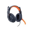 Logitech Zone Learn - Kabelgebunden - Ausbildung - 192 g - Kopfhörer - Blau - Orange
