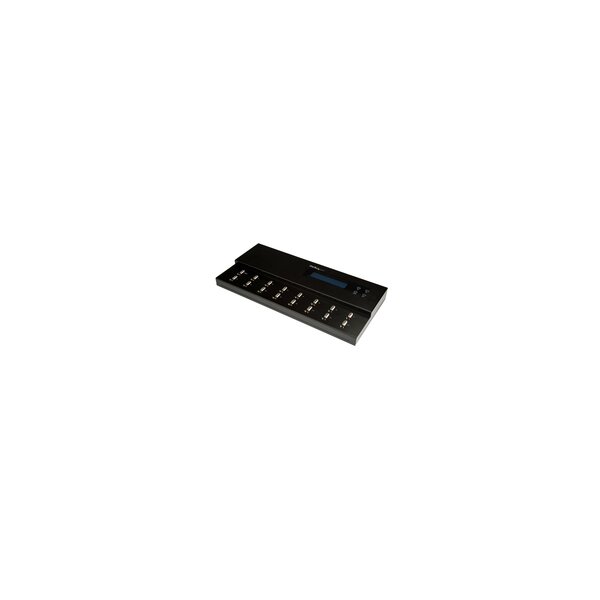 StarTech.com 1:15 USB Stick Klonstation und Löscher - Kopierer für mehrere USB Laufwerke - System and File und Sector-by-Sector Kopieren - 1,5 GB/min - Single und 3-Pass Löschen - LCD Display - USB-Flash-Drive-Duplikator - 15 Kopien - USB 2.0 - Schwarz -