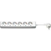 Goobay Steckdosenleiste 6-fach - 3 m - weiß - 3 m - Drinnen - Typ F - Type F (CEE 7/7) - Abgewinkelt - IP20