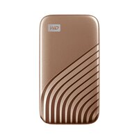 WD My Passport, 1 TB, USB Typ-C, 3.2 Gen 2 (3.1 Gen 2), 1050 MB/s, Passwortschutz, Gold