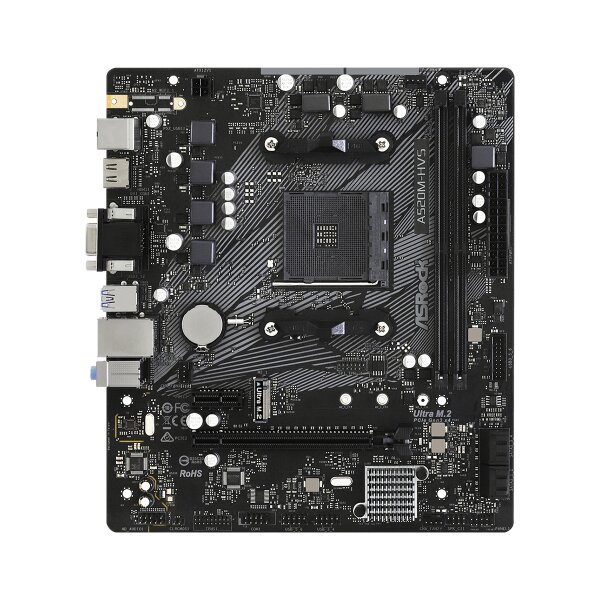 ASRock A520M-HVS - AMD - Sockel AM4 - AMD Ryzen 3000 Series - DDR4-SDRAM - 64 GB - DIMM