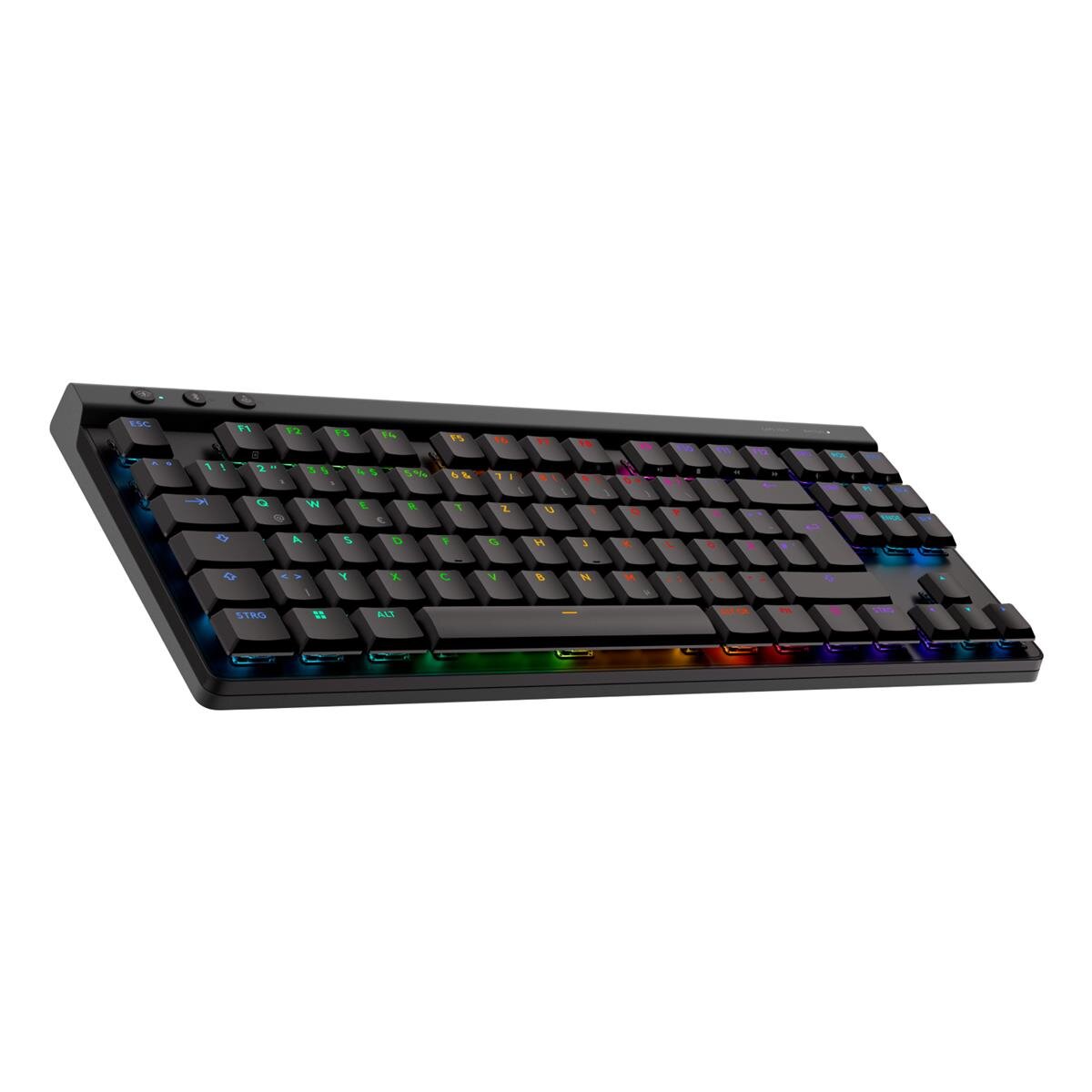 Logitech G G515 LIGHTSPEED TKL, Verkabelt & Kabellos, RF Wireless+ Bluetooth, Mechanischer Switch, QWERTZ, RGB-LED, Schwarz