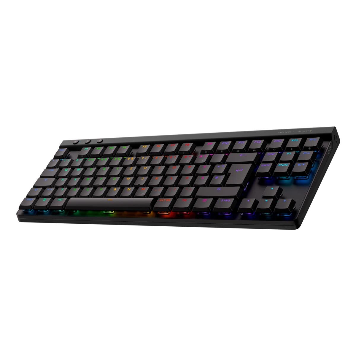 Logitech G G515 LIGHTSPEED TKL, Verkabelt & Kabellos, RF Wireless+ Bluetooth, Mechanischer Switch, QWERTZ, RGB-LED, Schwarz