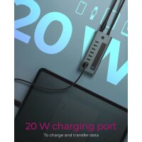 ICY BOX IB-HUB1457-C31 - Hub - Typ-C-Schnittstelle - 6 x USB-C 3.2 Gen 2+ 1 x USB-C 3.2 Gen 2 (Stromversorgung)