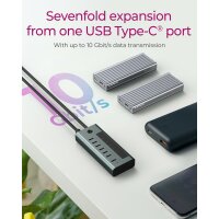 ICY BOX IB-HUB1457-C31 - Hub - Typ-C-Schnittstelle - 6 x...