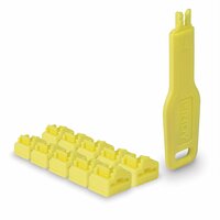 Lindy RJ45 Port Schlösser gelb 10 Stck+ 1...