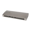 StarTech.com Thunderbolt 4 Docking station - 96W PD - Einzelner 8K/Dual 4K 60Hz Monitor - 3xTB4/USB4 und 4xUSB-A Hub - SD/GbE - Thunderbolt 4/3 und USB4 kompatibel - K-Slot - 0.8m Kabel - Kabelgebunden - Thunderbolt 4 - 96 W - 10,100,1000 Mbit/s - Schwarz
