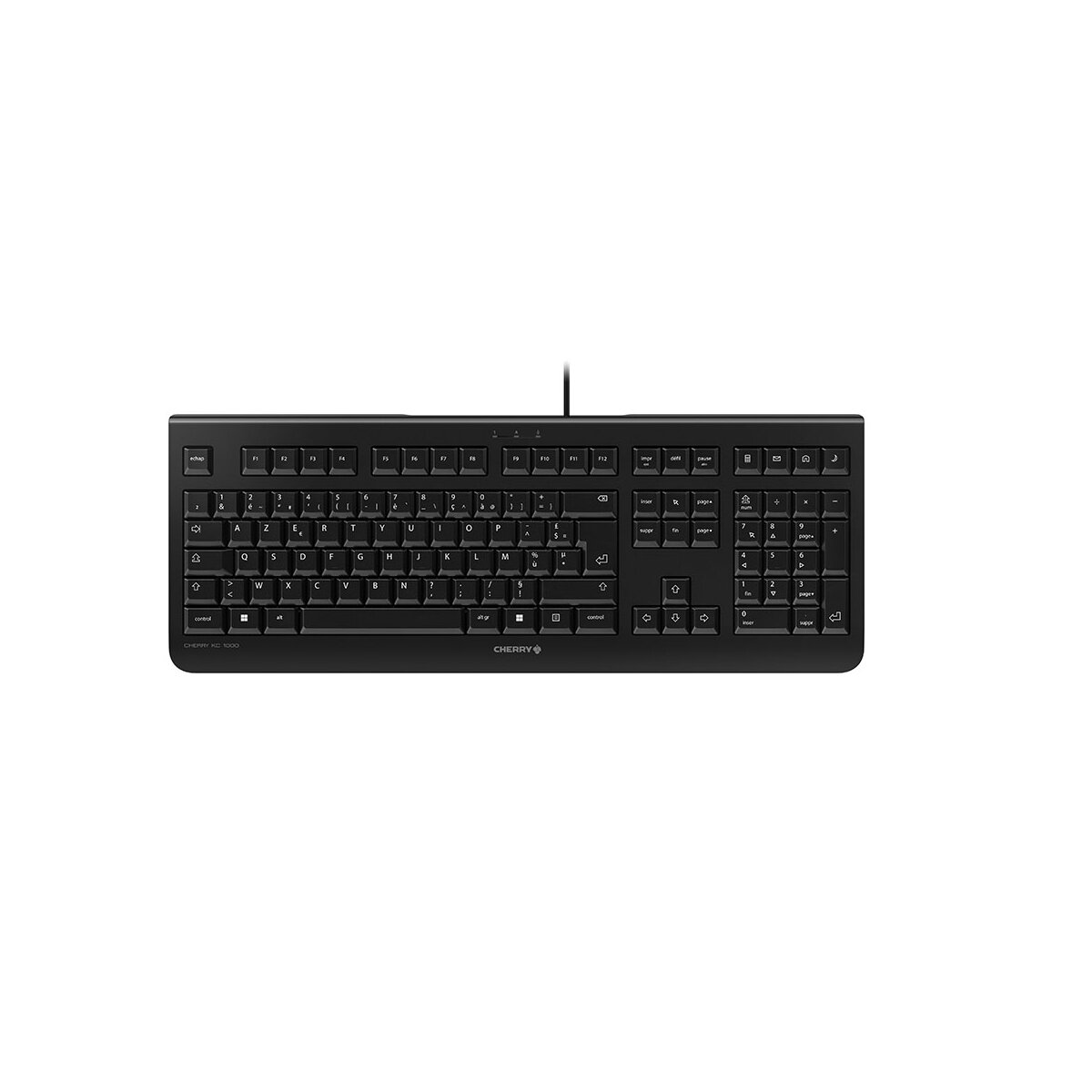 Cherry KC 1000 - Tastatur - Laser - AZERTY - Schwarz