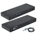 i-tec USB 3.0 / USB-C / Thunderbolt 3 Dual Display Docking Station Gen2 + Power Delivery 100W - Kabelgebunden - USB 3.2 Gen 1 (3.1 Gen 1) Type-C - 100 W - 10,100,1000 Mbit/s - Schwarz - 10 Gbit/s