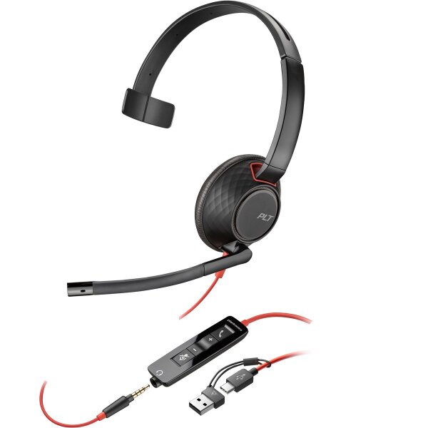 Poly Blackwire 5210 Monaural USB-C Headset+ - Headset - Mono